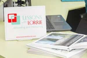Forever Lorrie Logo on Desk