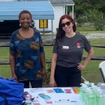 volunteers helping out
